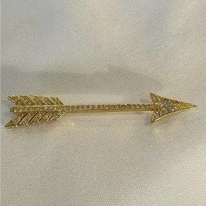 Joan Rivers Arrow Rhinestone Vintage Brooch